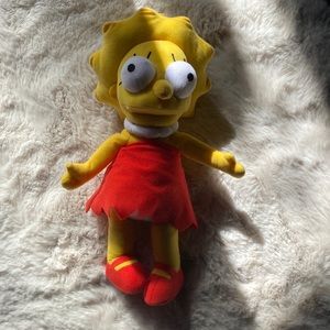 2015 Plush Toy Figure of Lisa Simpson from The Simpsons show by Matt Groening.